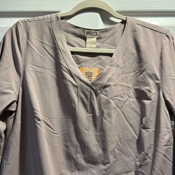 NWT! Duluth Trading Non Stop Woven Tunic Top Blouse Lilac Purple S - Picture 6 of 9